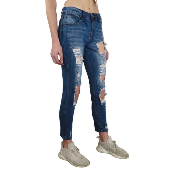 Urban Outfitters VIP Jeans Destroyed Skinny Jeans Waist 31" - Picture 4 of 11
